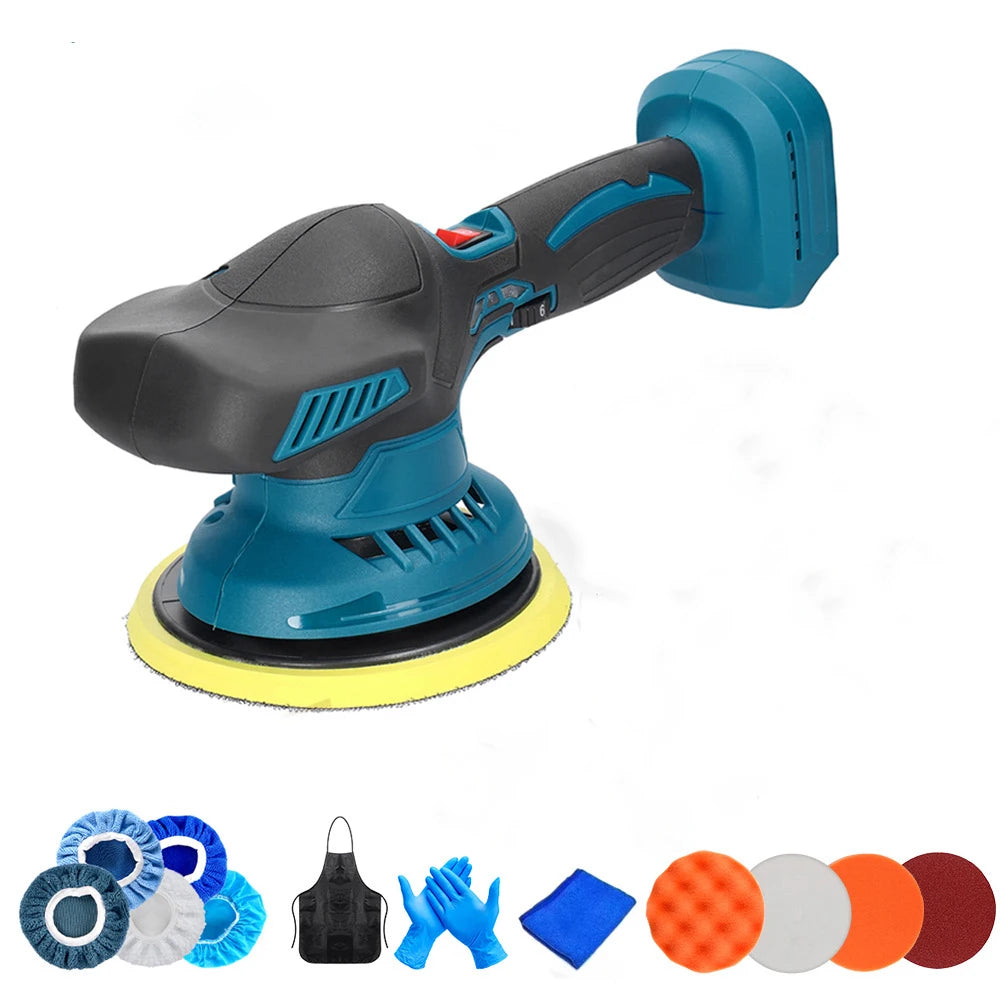 Cordless Car Polisher 6 Gears Electric Auto Polishing Cleaning Metal Waxing Wood Sanding Rust Removal Tool For Makita Battery ﻿