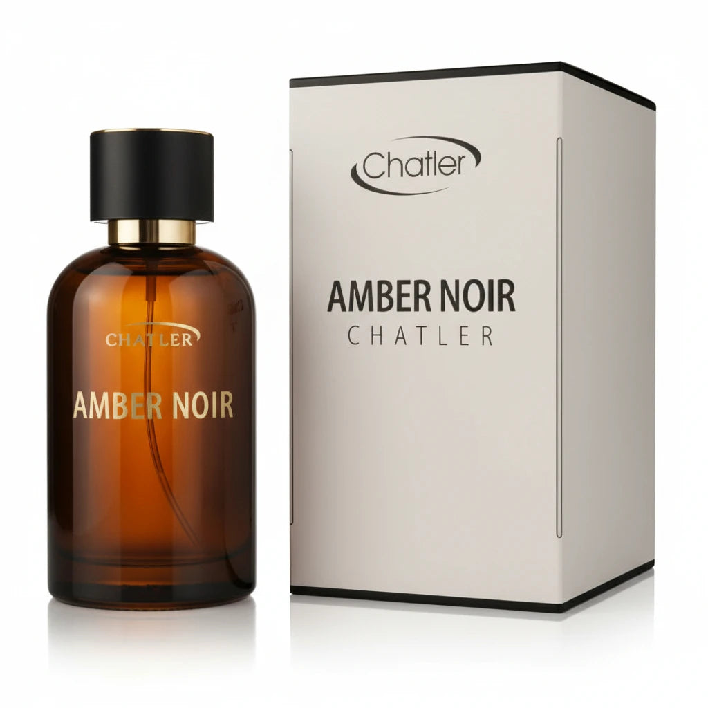 Amber Noir 100ml- Chatler. Perfume for Men Eau De Parfum, Woody Oriental Scent with Notes of Patchouli, Vanilla and Intense Black Amber