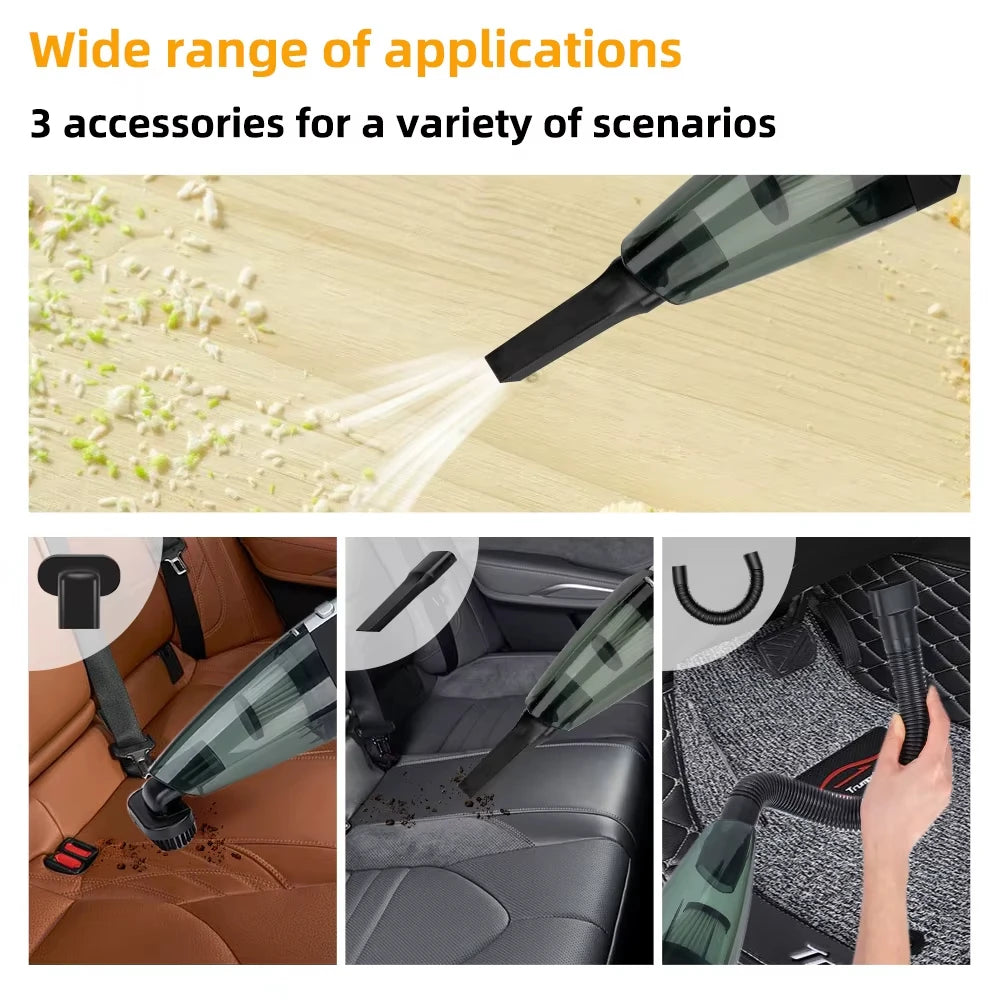 TUERBB VC01 Lightweight & Portable Vacuum Cleaner, Strong Power, USB-C Rechargeable for Car Cleaning Home Pet Hair