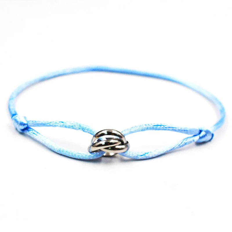 Zalman Wholesale GDS888 Luxury Unisex Bracelet 3 Metal Buckle Hand Chain Adjustable Men's Rope Bracelet for Women Jewelry Gifts