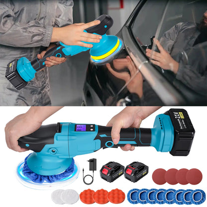 5Inch 8Gears Digital Display Cordless Electric Polisher Car Polishing Waxing Sanding Machine For Makita 21V Battery Pin