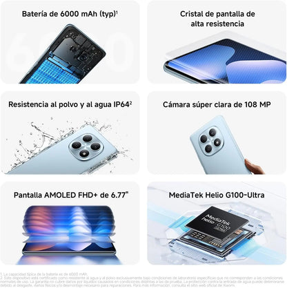 Xiaomi Redmi Note 15 4g 6Gb 128Gb 8Gb 256Gb 6.77" Amoled Display 108Mp Camera 6000Mah Battery