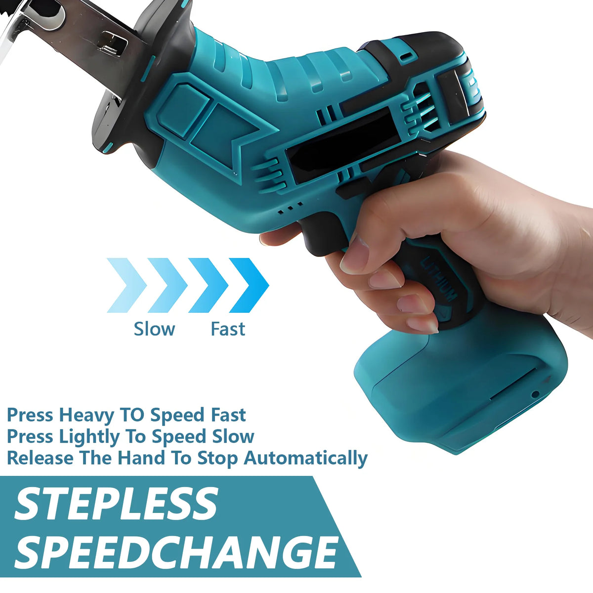 100mm Cordless Electric Reciprocating Saw 3000rpm Variable Speed Metal Wood Cutting Tool Electric Saw For Makita 18V Battery