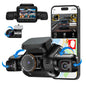 HUPEJOS V8Pro-4CH 360° 4K Dash Cam AI Driver Monitor System Built-in WiFi GPS,Night Vision,Voice Control,24H Parking Mode
