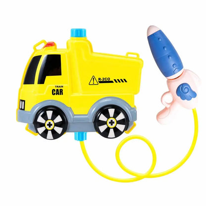 Water Gun with Car-Shaped Backpack Large Capacity Water Launcher for Kids Summer Toy for Beach and Pool