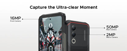 DOOGEE Blade20 Turbo 5G Rugged Phone Gemini Al 6.6'' Screen 10300mAh Battery 8GB 256GB 50MP Camera Android 15 NFC Mobile Phone