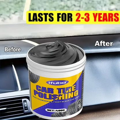 Car Plastic Repair Wax - All-in-One Scratch Remover, Tire Shine Cleaner and Interior Detailing Protectant for Car Trim, Rims