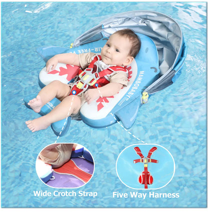 Mambobaby Baby Pool Float Vip 5 Dropshipping Blackproof Pool Mat For Infant Non-Inflatable Natation Buoy With Parasol Beach Toys
