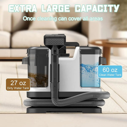 Spot Cleaner Handheld Carpet Cleaner for Sofa Curtain Pet Hair Spray Suction Integrated Machine Clean Machine