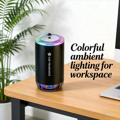 Auto smart fragrance machine, automatic spray function, aluminum alloy, starry sky atmosphere light, suitable for car and home