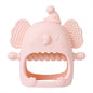 1pc Infant Silicone Teething Toy & Anti-drop Glove Set Elephant Shaped Soft Safe Nesting Toy For Early Educational