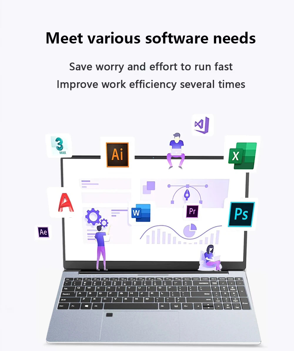 15.6 inch Laptop Computer Intel Core i9-9900 Windows 11 16GB RAM 1TB 2TB SSD Notebook PC Backlight Fingerprint Office Study Gaming Laptops