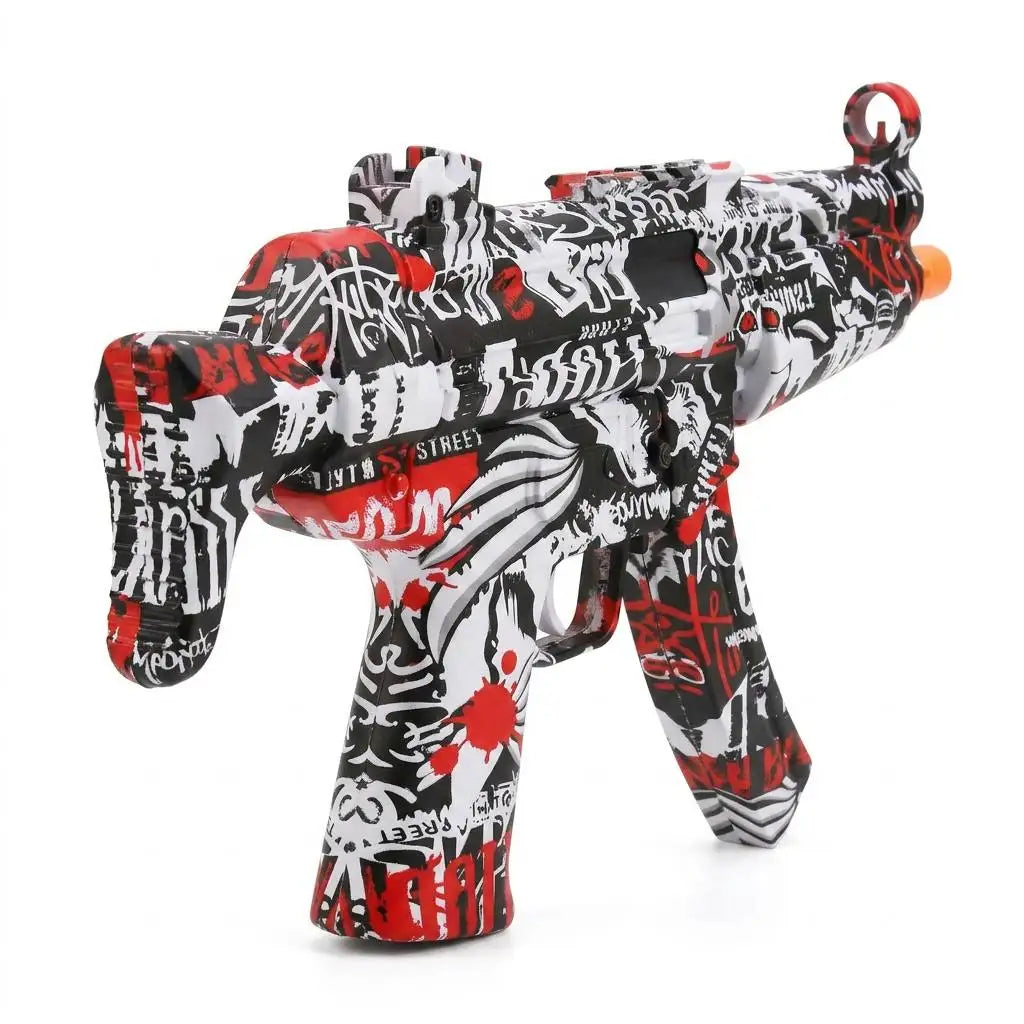 Electric Toy Launcher with Graffiti Design - Action Gun with Light and Sound Effects for Kids, Model Yf-1718, Adventure Gift