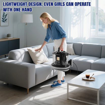 450W High Power Wet Vacuum Cleaner with 15000Pa Strong Suction, Dry-Wet Mop Vacuum, 1.2L Clean Water Tank + 0.6L Dirty Water Tank, for Carpet, Sofa, Upholstery, Car Interior Cleaning, Home and Vehicle Use