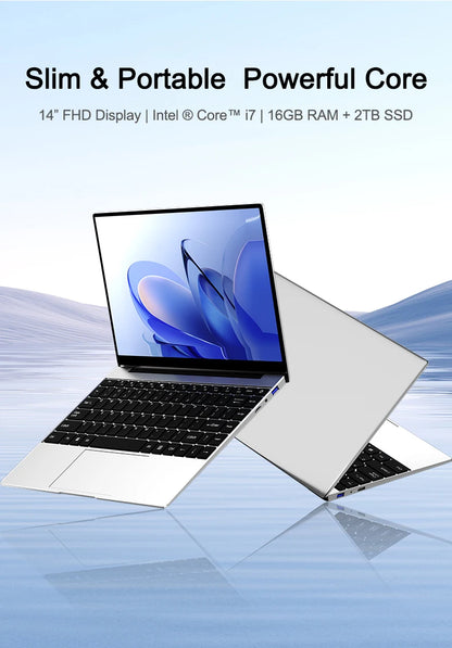 2026 New Ultra Slim 14.1' Laptop Intel Core I7-8650U Windows 11 Pro 32GB RAM 2TB M.2 SSD - Ideal for Office & Study