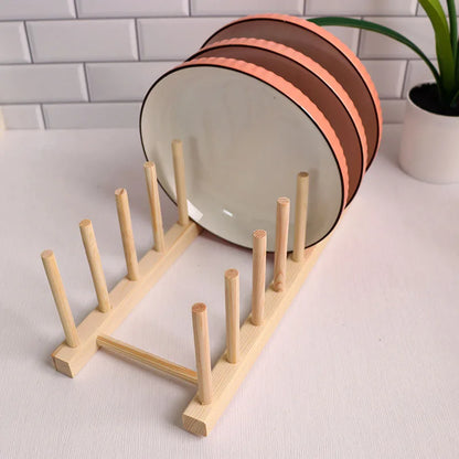 Kitchen Storage Organization Multi Functional Storage Rack Tableware Drainboard Woodiness Dish Drying Rack Kitchens Accessories