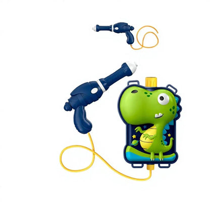 Water Gun with Dinosaur Backpack 1200ml - Outdoor Summer Toy for Children, Large Capacity and Long Range, Ideal for Pool, Beach and Garden - Shipping from Spain