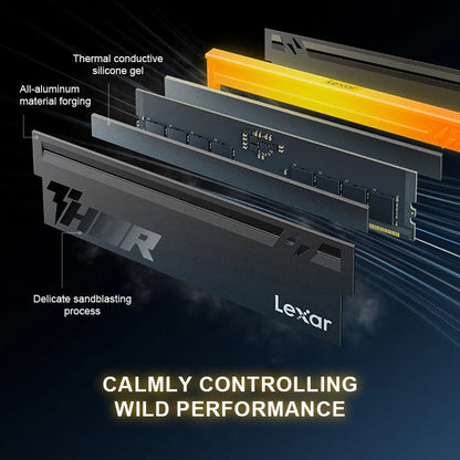 Lexar THOR RGB 2nd DDR5 RAM 6000MHz 16GBx2 CL38 1.35V Micron DRAM Chip Gaming Desktop Memory Overclocking Intel XMP 3.0 AMD EXPO