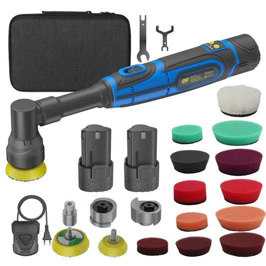 12V Cordless Mini Car Polisher Adjustment Speed 3/12mm Rail Type Car Beauty Detailing Polishing Machine With 2 Batterry For Auto