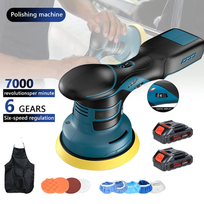 DWiusty 21V Wireless Electric Vehicle Polishing Machine Waxing Polishing Tools Automatic Waxing Machine 6-Speed Glazing Machine