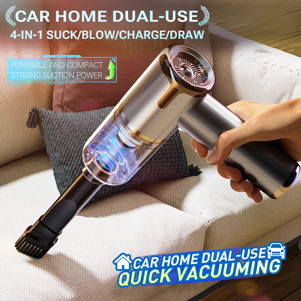 SZUK 148000PA Car Vacuum Cleaner Strong Suction Cordless Handheld Cleaning Machine Wireless Mini Portable Vacuum Cleaner for Car