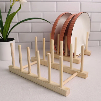 Kitchen Storage Organization Multi Functional Storage Rack Tableware Drainboard Woodiness Dish Drying Rack Kitchens Accessories
