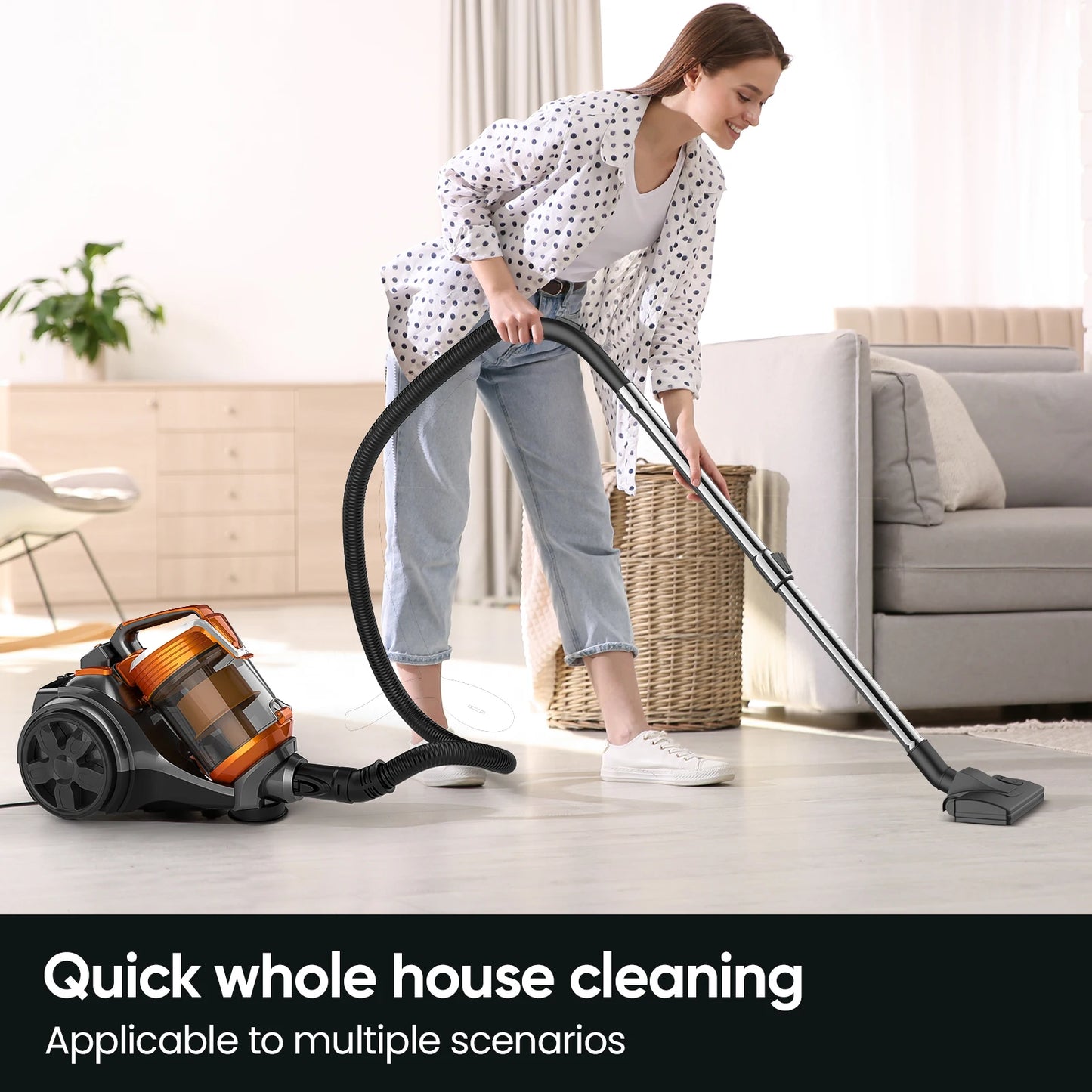 3600W 15000PA  Vacuum Suction Power Vacuum Cleaner Handheld Smart Home Dust for Clean Floor, Carpet, Sofa & Pet Hair