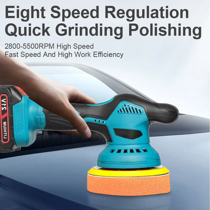 DWiusty 21V Wireless Electric Vehicle Polishing Machine Waxing Polishing Tools Automatic Waxing Machine 6-Speed Glazing Machine