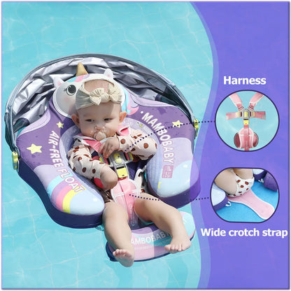Mambobaby Float Safe Solid Core ST-Unicorn B503-143-W-Z Comfort Always: Skin-friendly Coat Baby Swimming Ring Toddler Pool Float