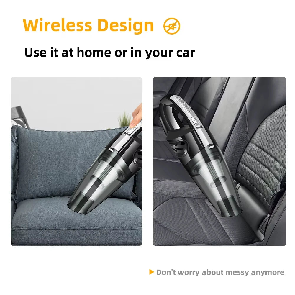 TUERBB VC01 Lightweight & Portable Vacuum Cleaner, Strong Power, USB-C Rechargeable for Car Cleaning Home Pet Hair