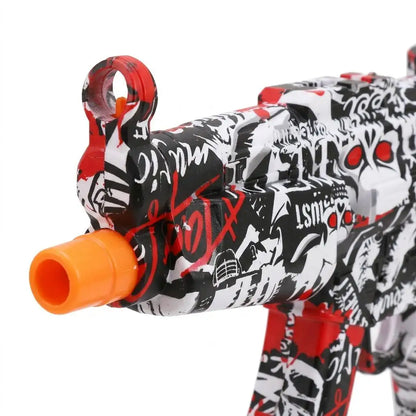 Electric Toy Launcher with Graffiti Design - Action Gun with Light and Sound Effects for Kids, Model Yf-1718, Adventure Gift