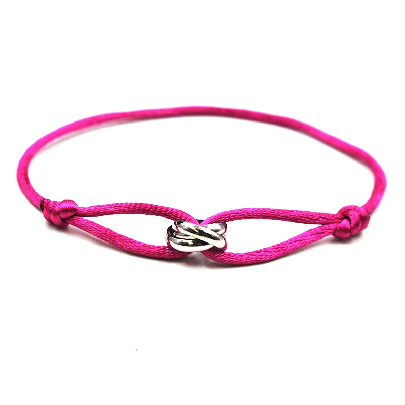 Zalman Wholesale GDS888 Luxury Unisex Bracelet 3 Metal Buckle Hand Chain Adjustable Men's Rope Bracelet for Women Jewelry Gifts