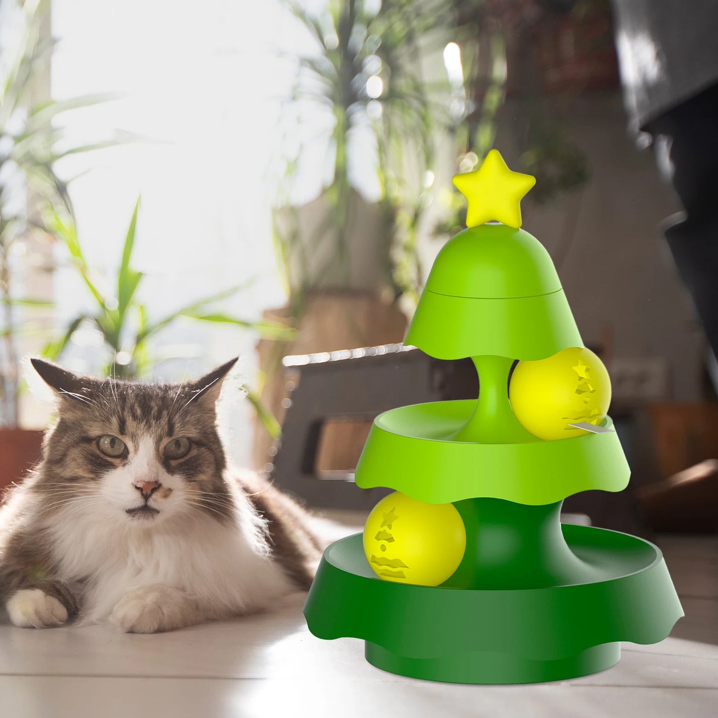 Creative Cats Slow Feeding Snack Toy Pet Interactive Food Feeding Device Educate Toys Fun Roast Chicken Leg 360° Rotating Feeder