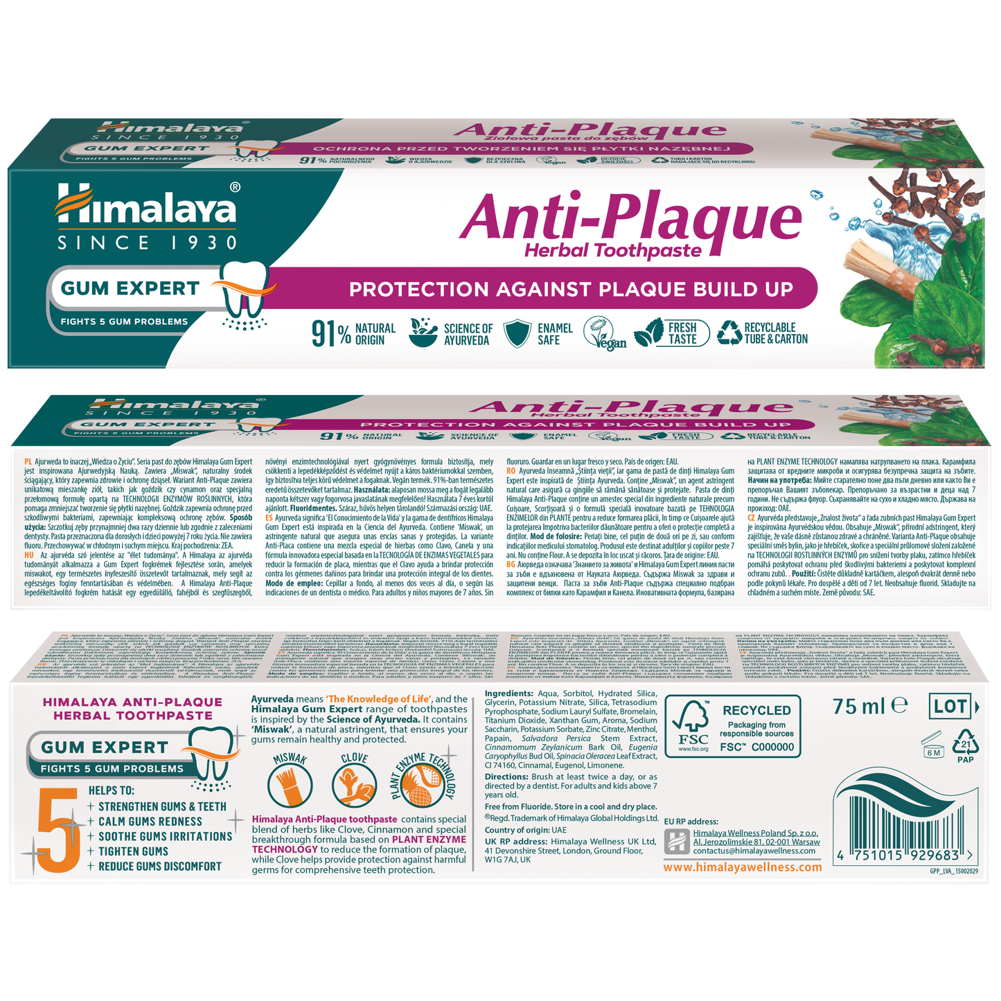 Himalaya Gum Expert Anti-Plaque Kräuterzahnpasta