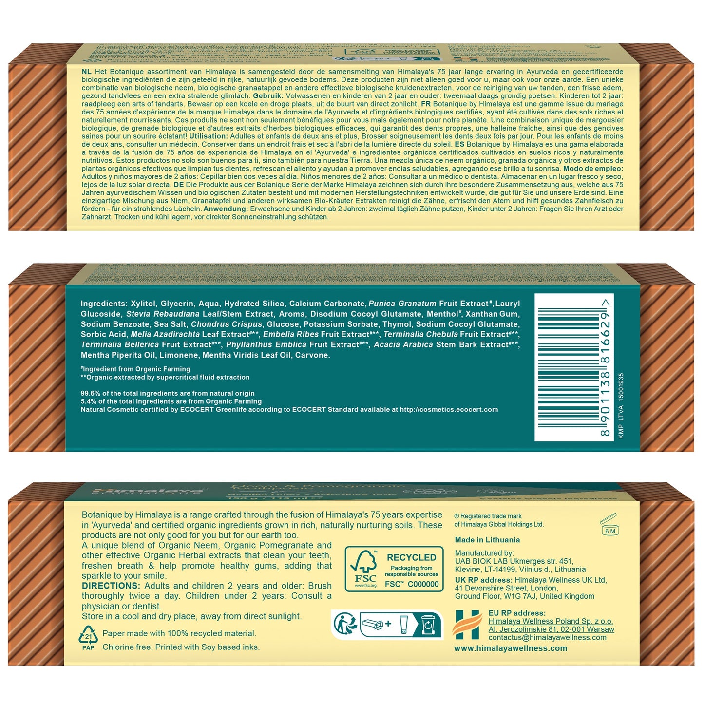 Himalaya Botanique Neem & Granatapfel Zahnpasta - 150 g