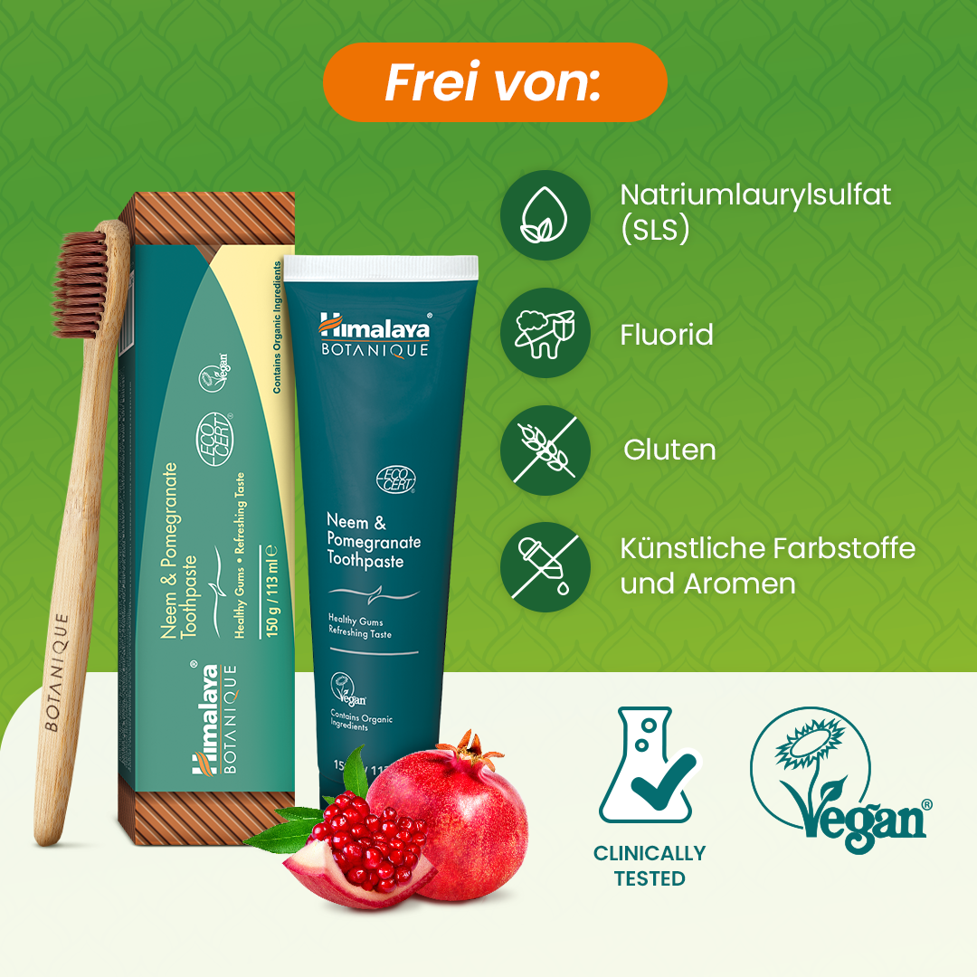 Himalaya Botanique Neem & Granatapfel Zahnpasta - 150 g