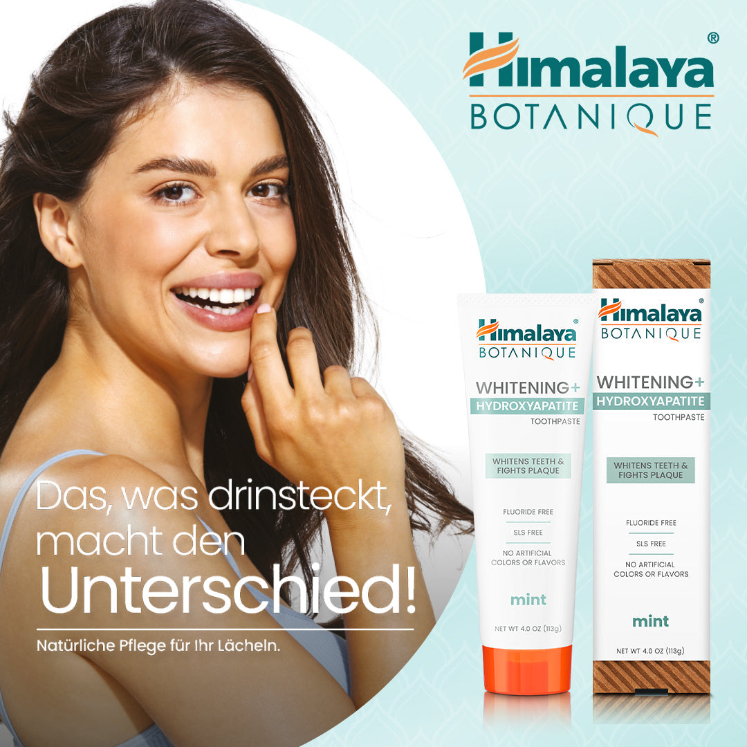 Himalaya Botanique Whitening-Zahnpasta mit Hydroxylapatit - 113 g