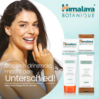 Himalaya Botanique Whitening-Zahnpasta mit Hydroxylapatit - 113 g