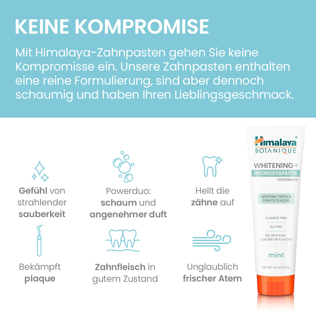Himalaya Botanique Whitening-Zahnpasta mit Hydroxylapatit - 113 g
