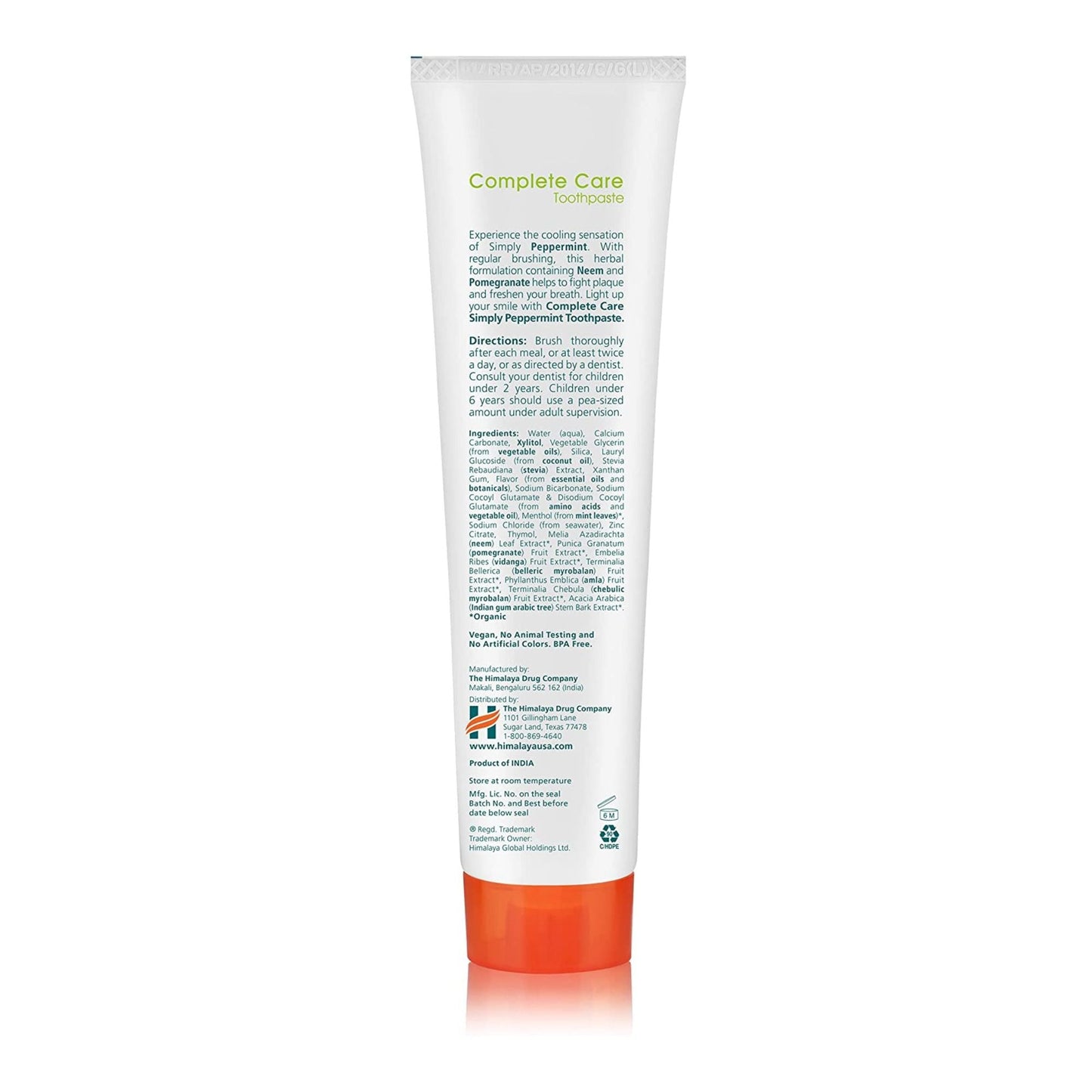 Himalaya BOTANIQUE Complete Care Zahnpasta - Simply Peppermint - 150g