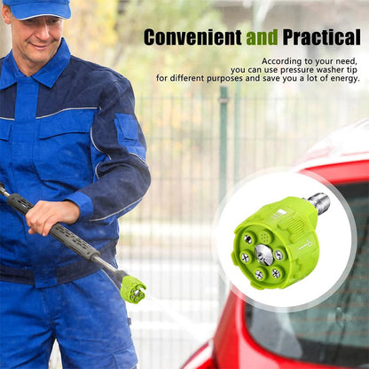 High Pressure Washer Spray Nozzle 0 15 25 40 Degree Rotation Watering Rinse Soap Nozzle Tip Garden Cleaning