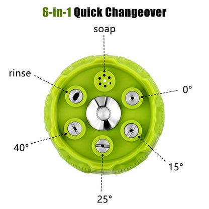 High Pressure Washer Spray Nozzle 0 15 25 40 Degree Rotation Watering Rinse Soap Nozzle Tip Garden Cleaning