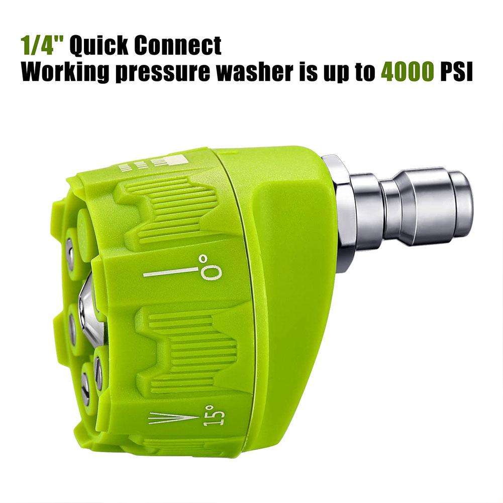High Pressure Washer Spray Nozzle 0 15 25 40 Degree Rotation Watering Rinse Soap Nozzle Tip Garden Cleaning
