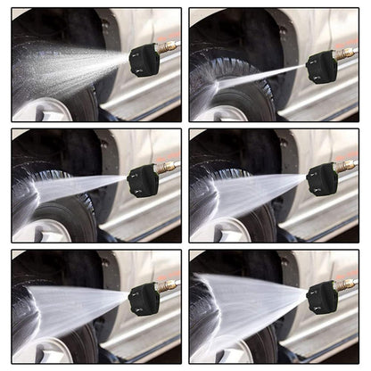 High Pressure Washer Spray Nozzle 0 15 25 40 Degree Rotation Watering Rinse Soap Nozzle Tip Garden Cleaning