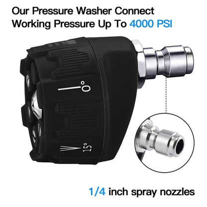 High Pressure Washer Spray Nozzle 0 15 25 40 Degree Rotation Watering Rinse Soap Nozzle Tip Garden Cleaning