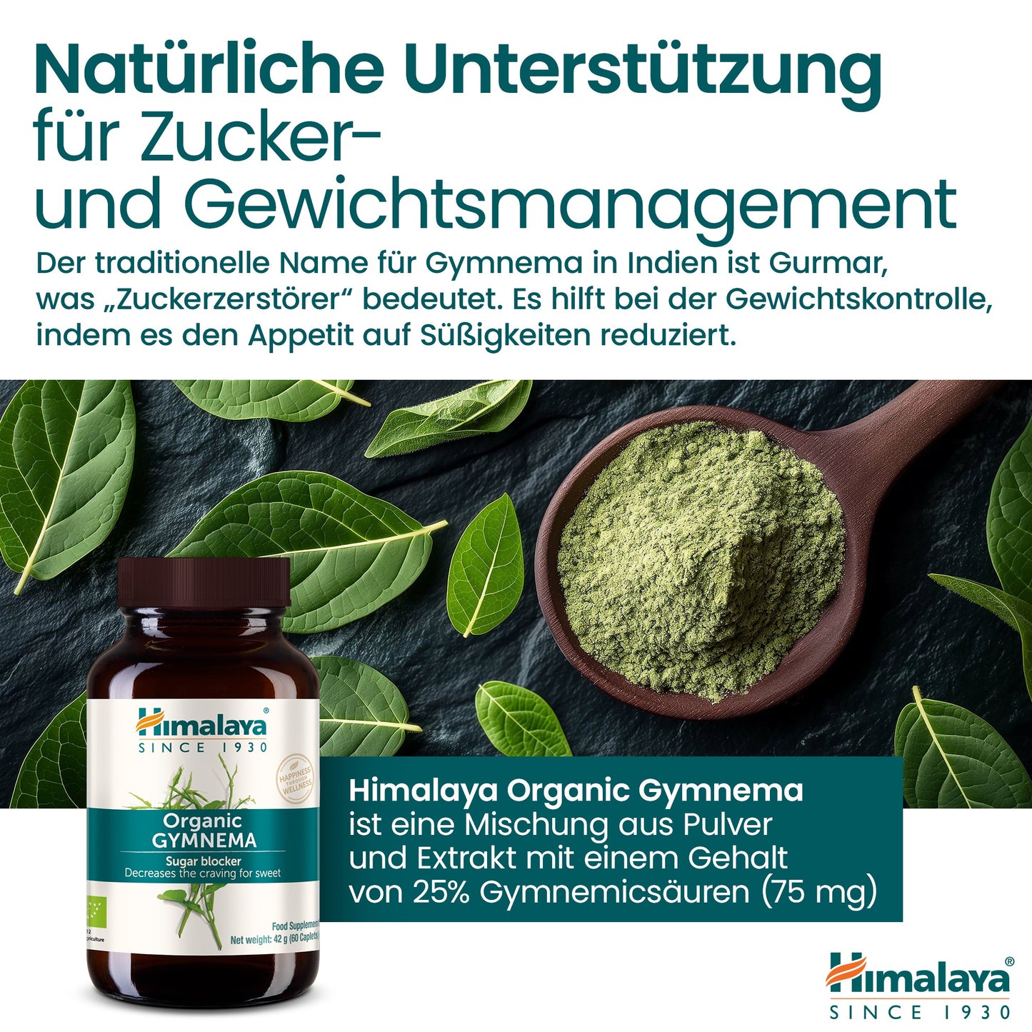 Himalaya Organic Gymnema 60 Tabletten