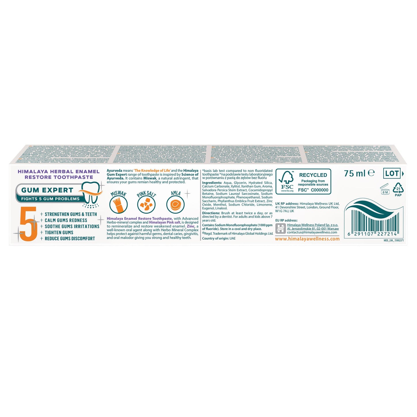 Himalaya Gum Expert Enamel Restore Kräuterzahnpasta - 75 ml