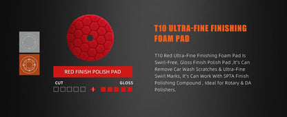 SPTA 3"/5"/6" Car Spong Buffing Polishing Pad Honeycomb Pattern Hook&Loop Backer For DA/RO/GA Car Buffer Polisher