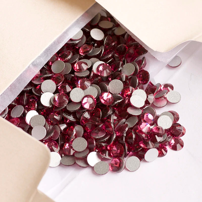 YANRUO 2058NoHF All Color SS16-SS30 Non Hot Fix Sewing Rhinestones Glass Crystal 3D Nail Art Rhinestones For Dress Clothes