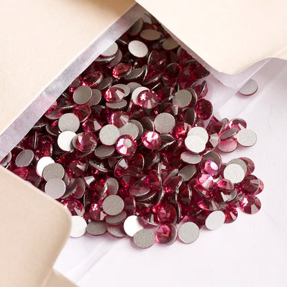 YANRUO 2058NoHF All Color SS16-SS30 Non Hot Fix Sewing Rhinestones Glass Crystal 3D Nail Art Rhinestones For Dress Clothes